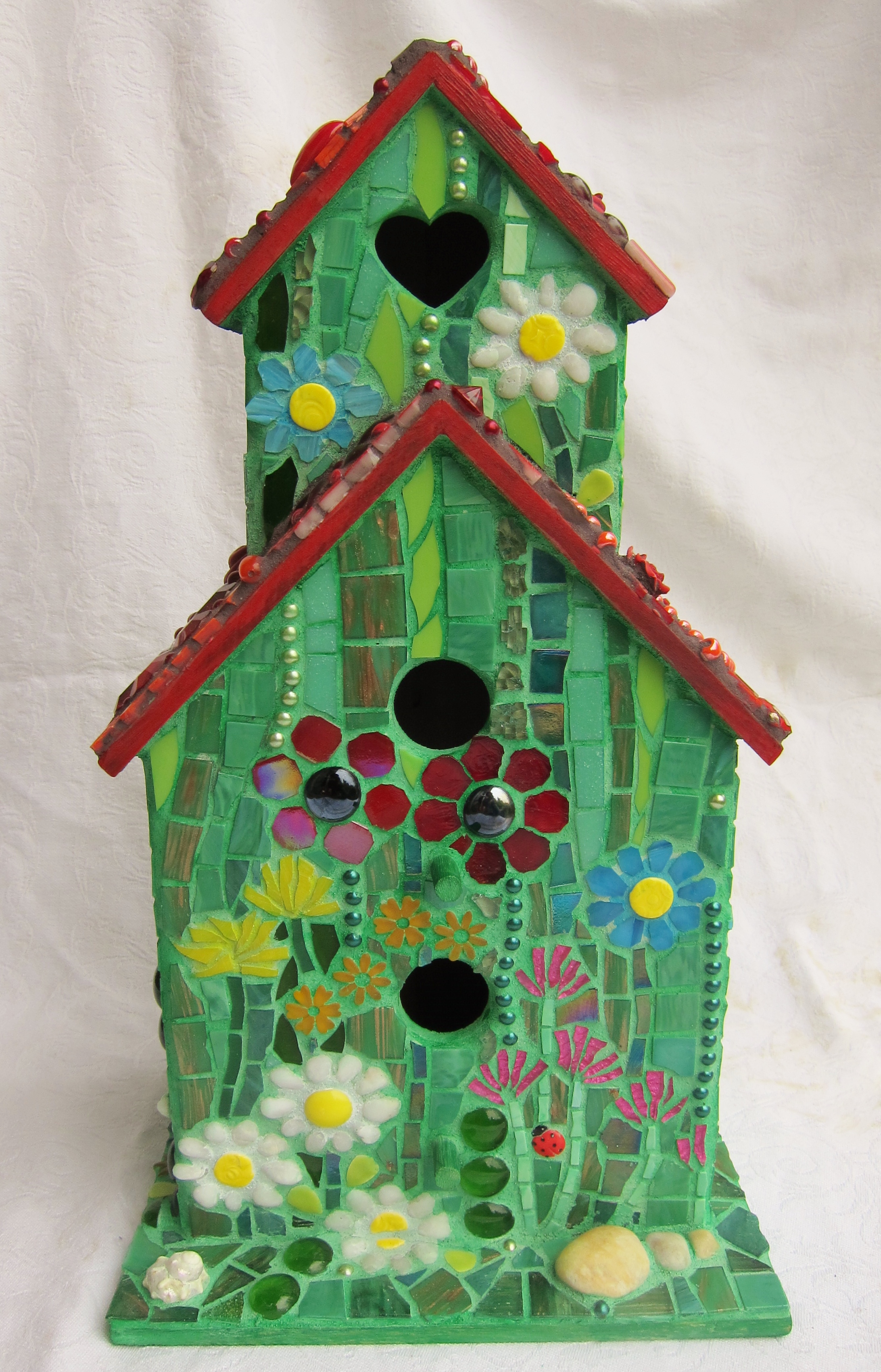 Love Nest Mosaic Birdhouse